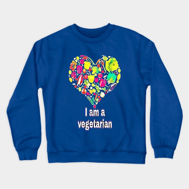 I am a vegetarian Crewneck Sweatshirt by Titou design